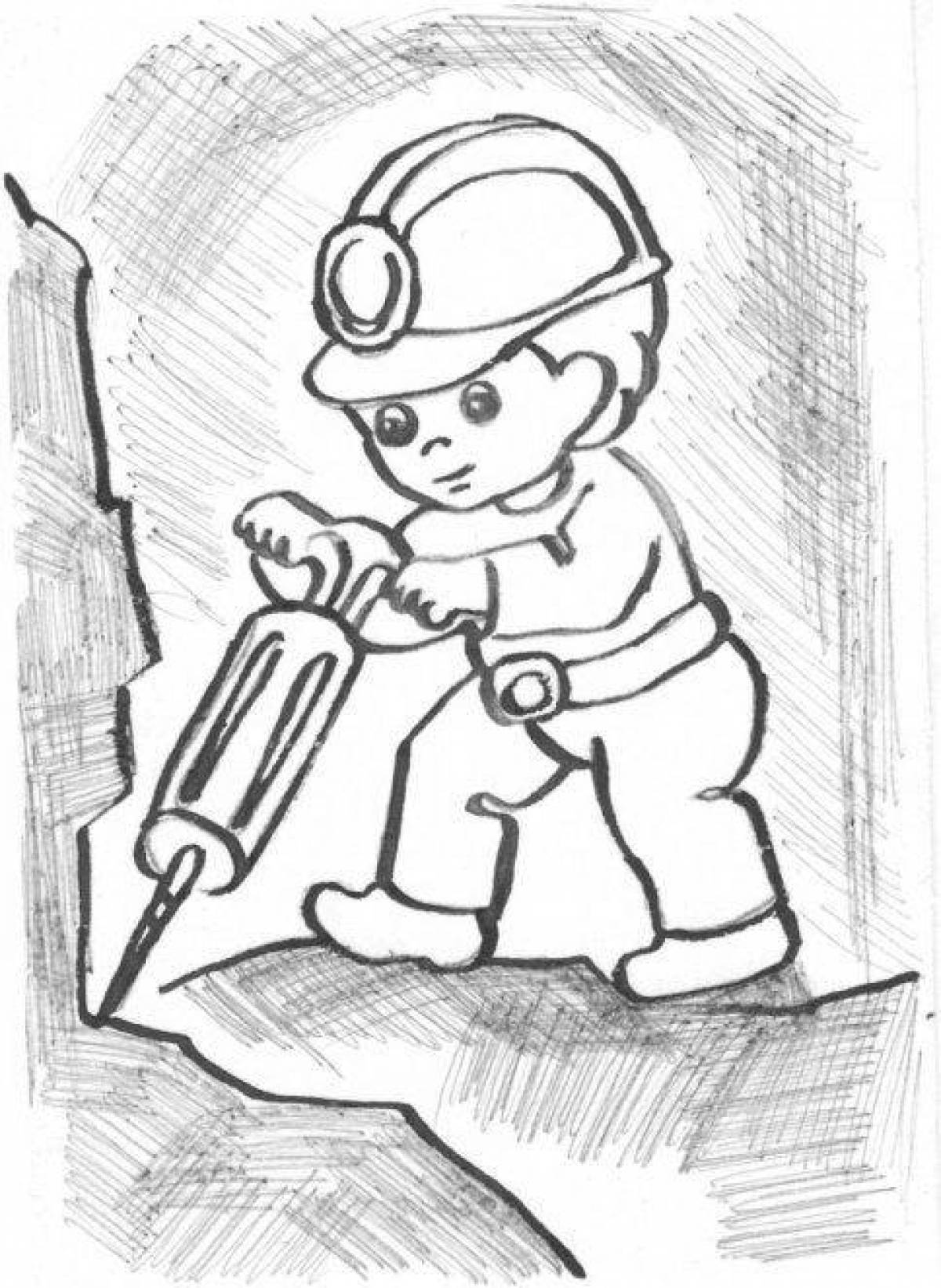 Miner amazing coloring book