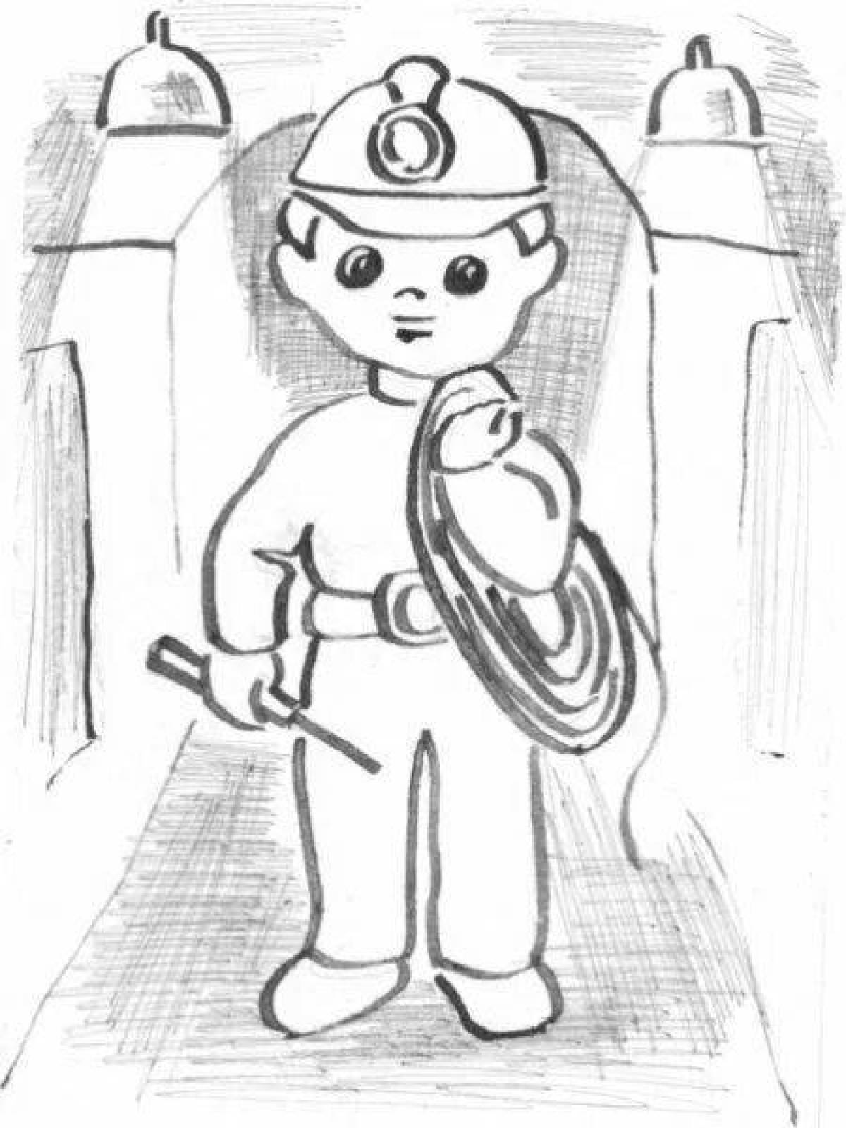 Intriguing miner coloring book