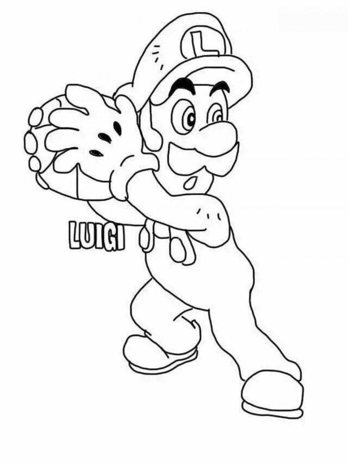 Luigi's playful coloring
