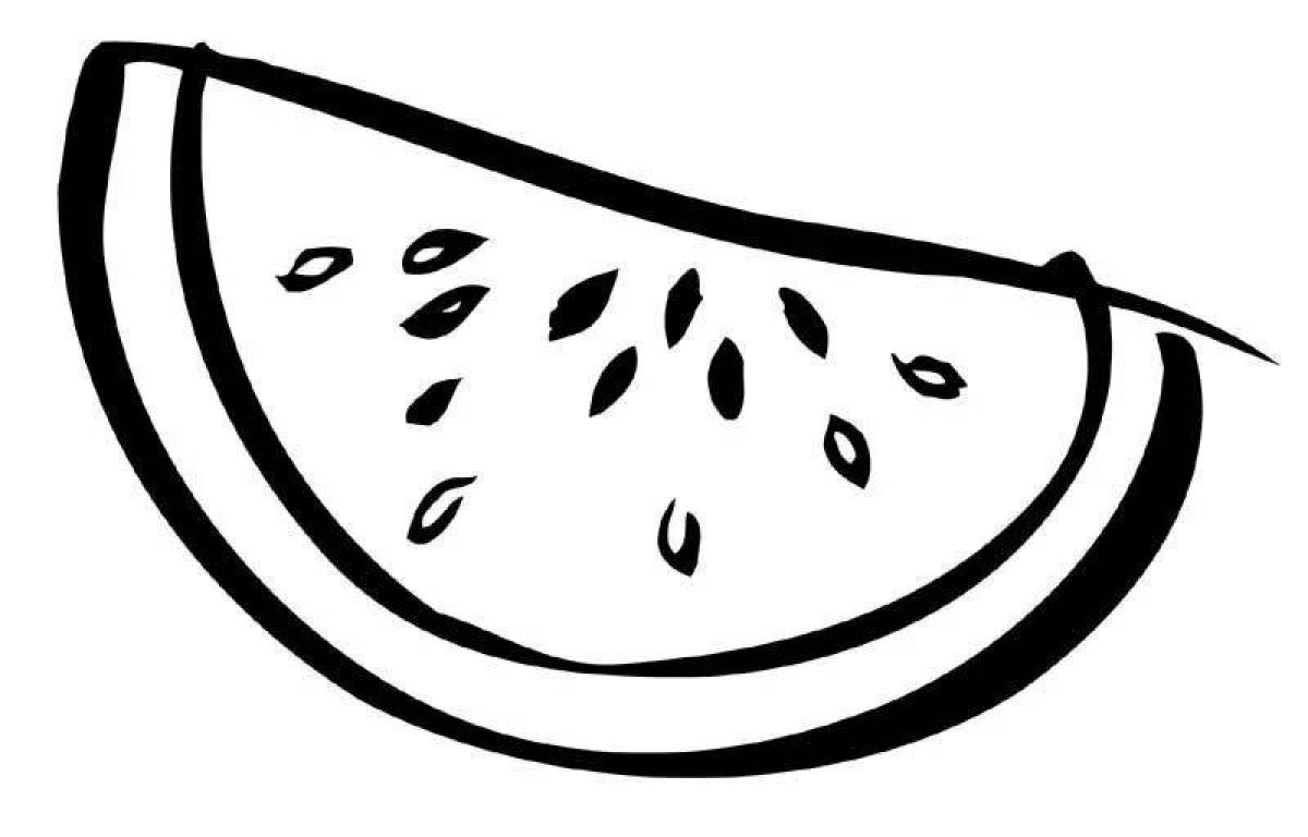 Watermelon coloring page