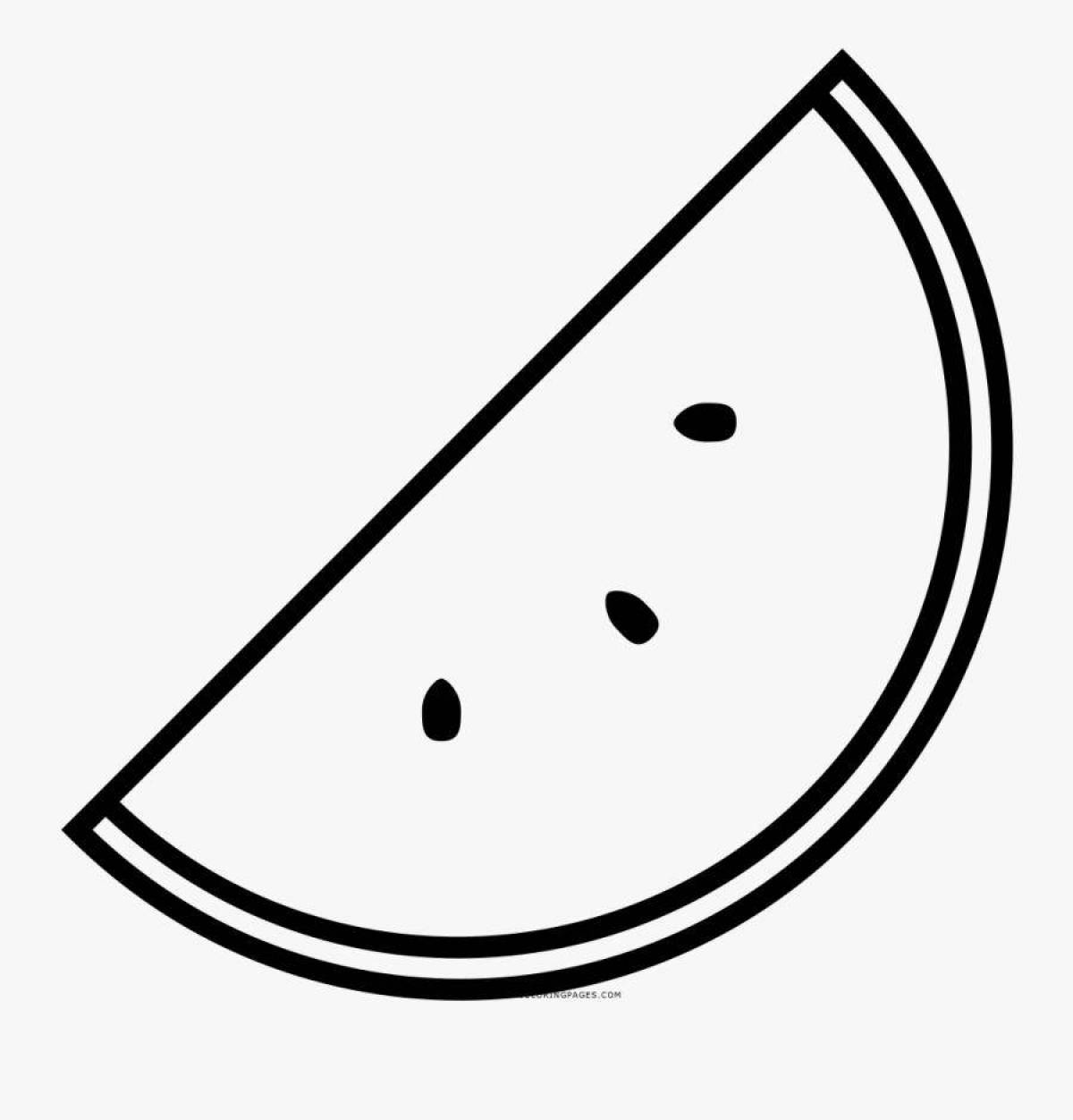 Coloring pages with watermelons
