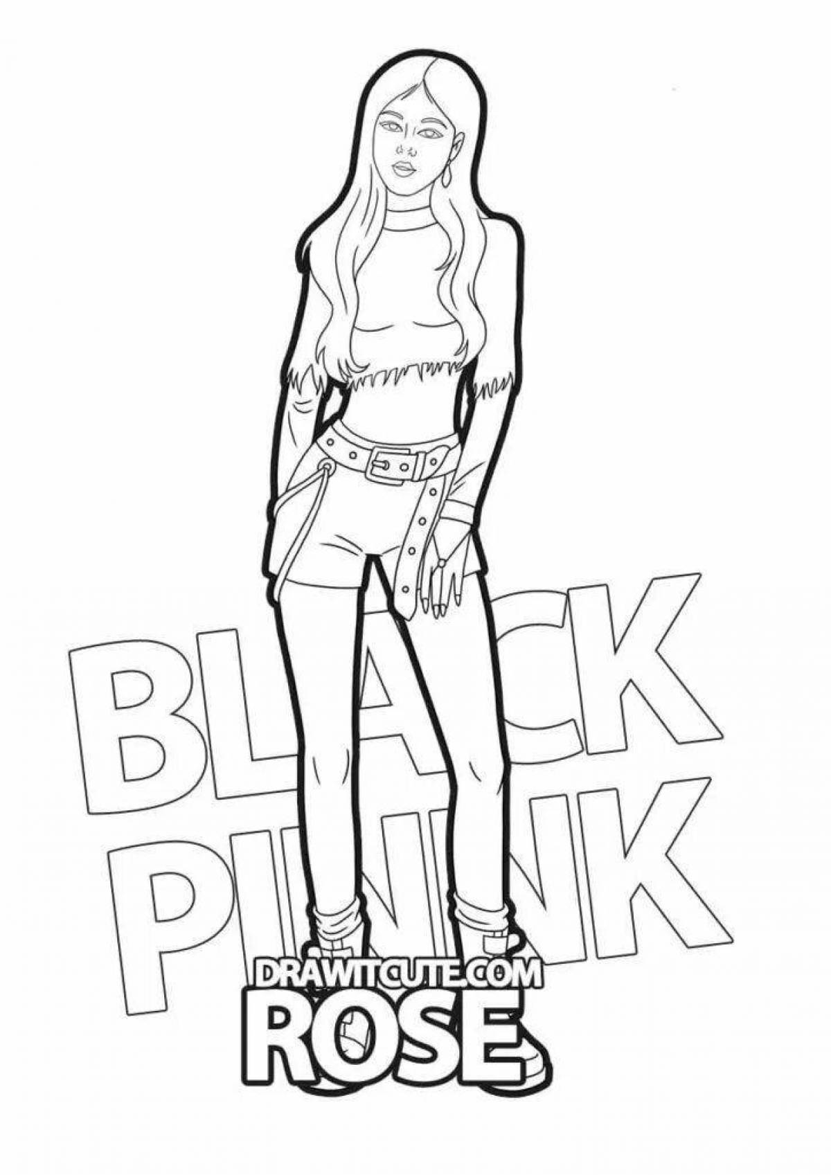 Blackpink glitter coloring book