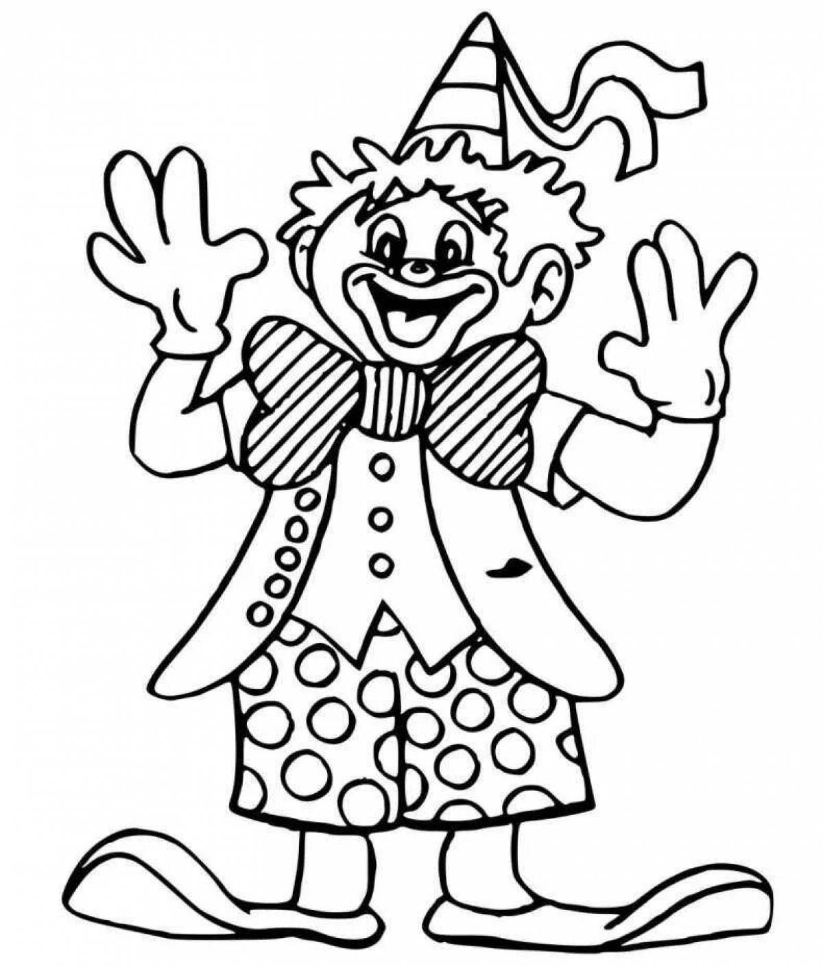 Zani jester coloring page