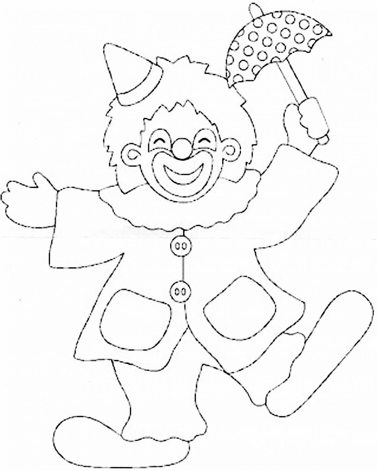 Attractive jester coloring page