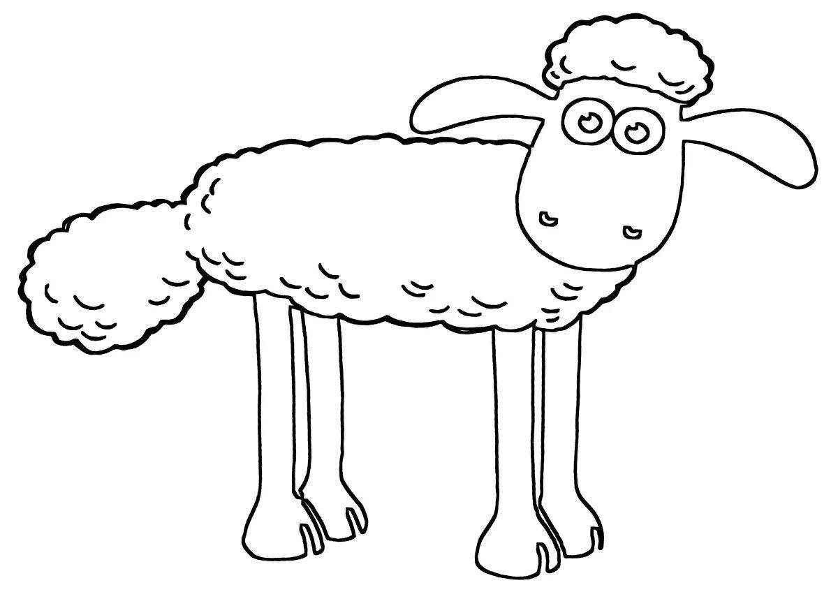 Fun coloring lamb