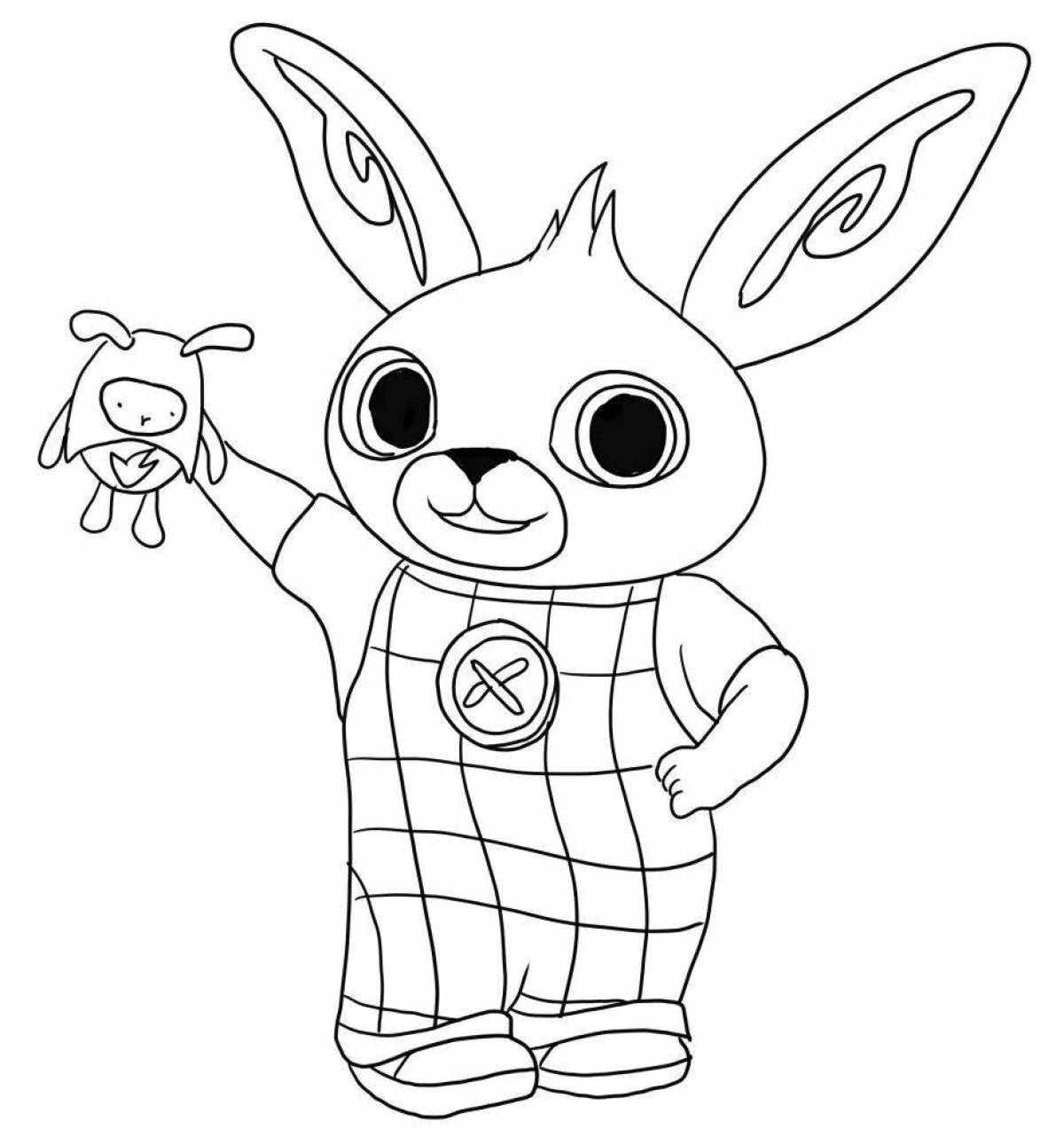 Colorful bing coloring page