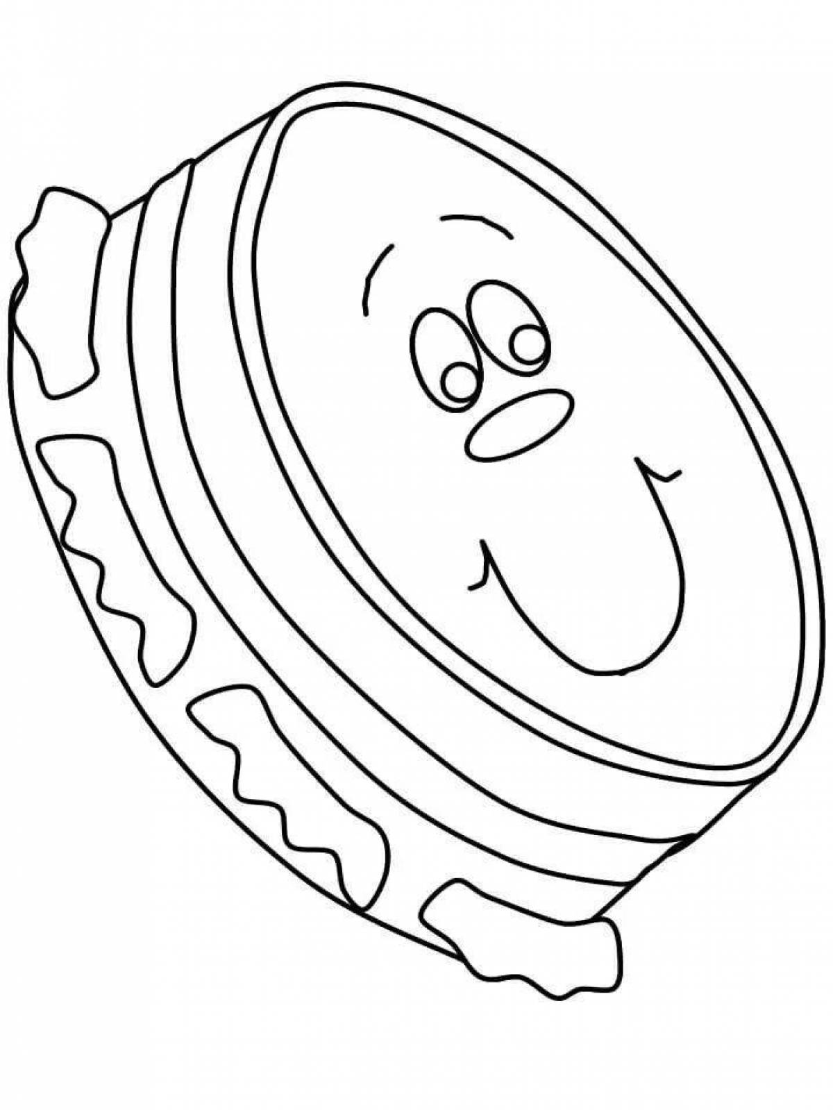 Gorgeous tambourine coloring page