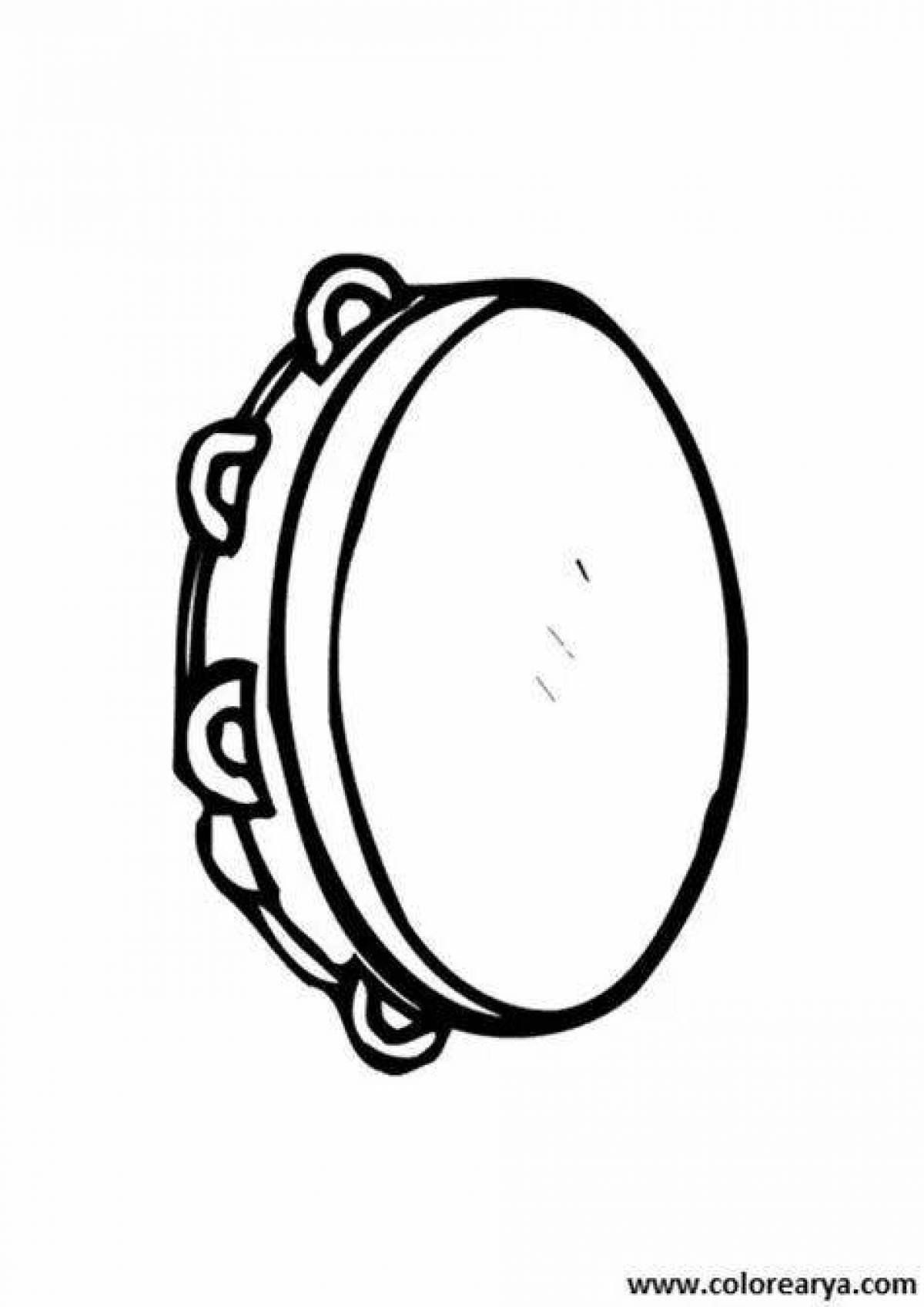 Fancy tambourine coloring