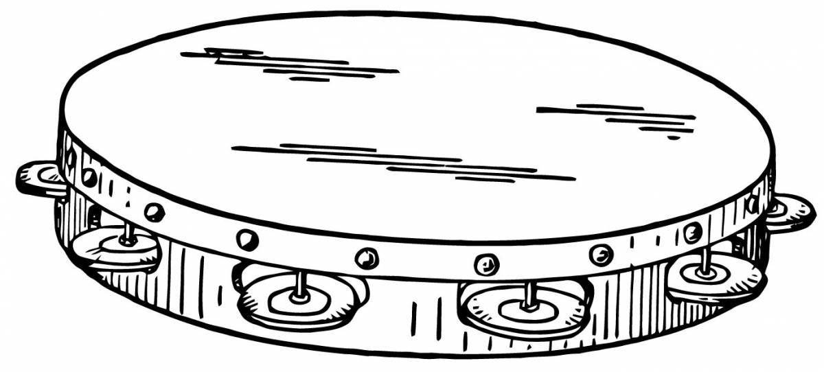 Fat tambourine coloring page