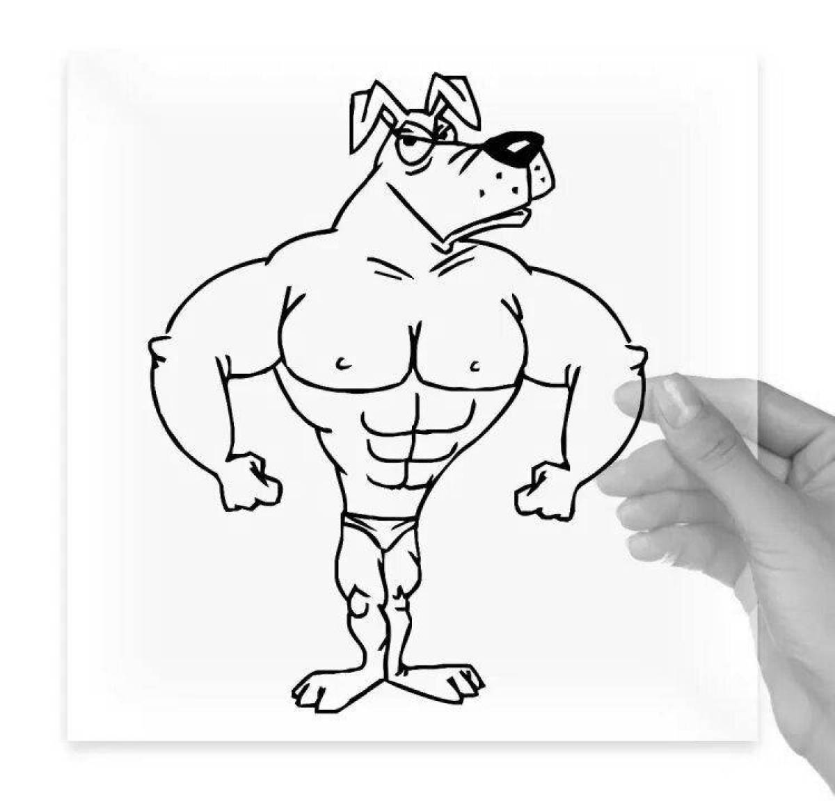 Colorful jock coloring page