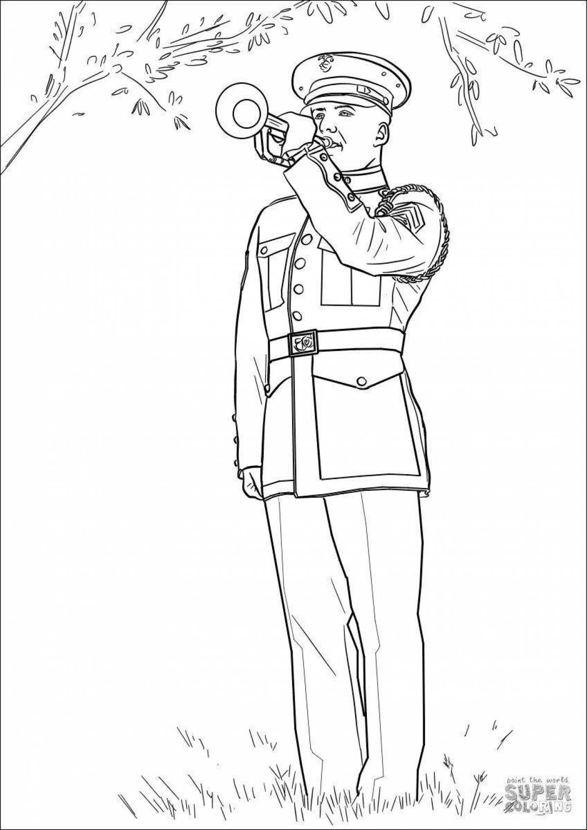 Coloring page invincible military