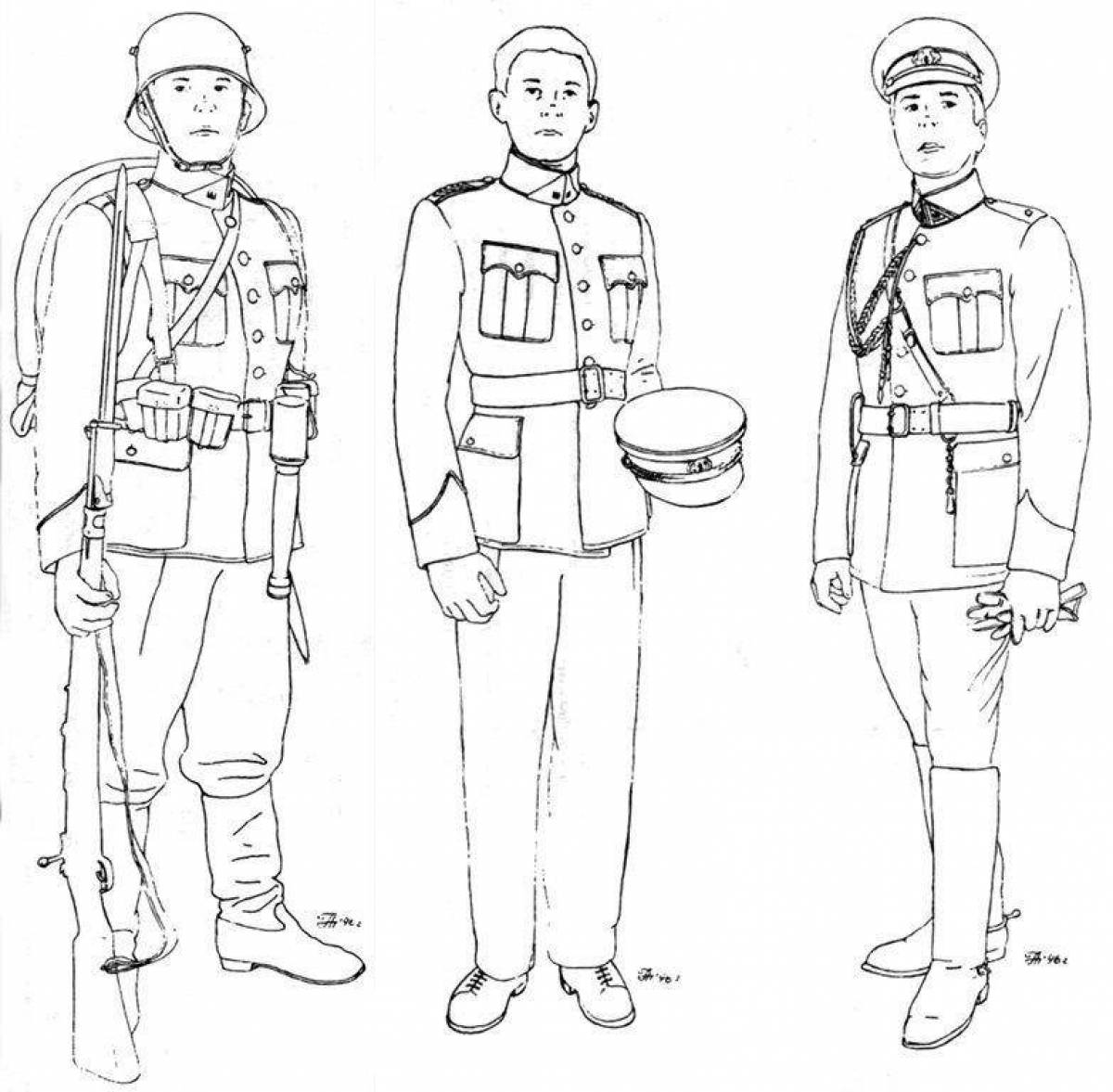 Invincible military coloring page