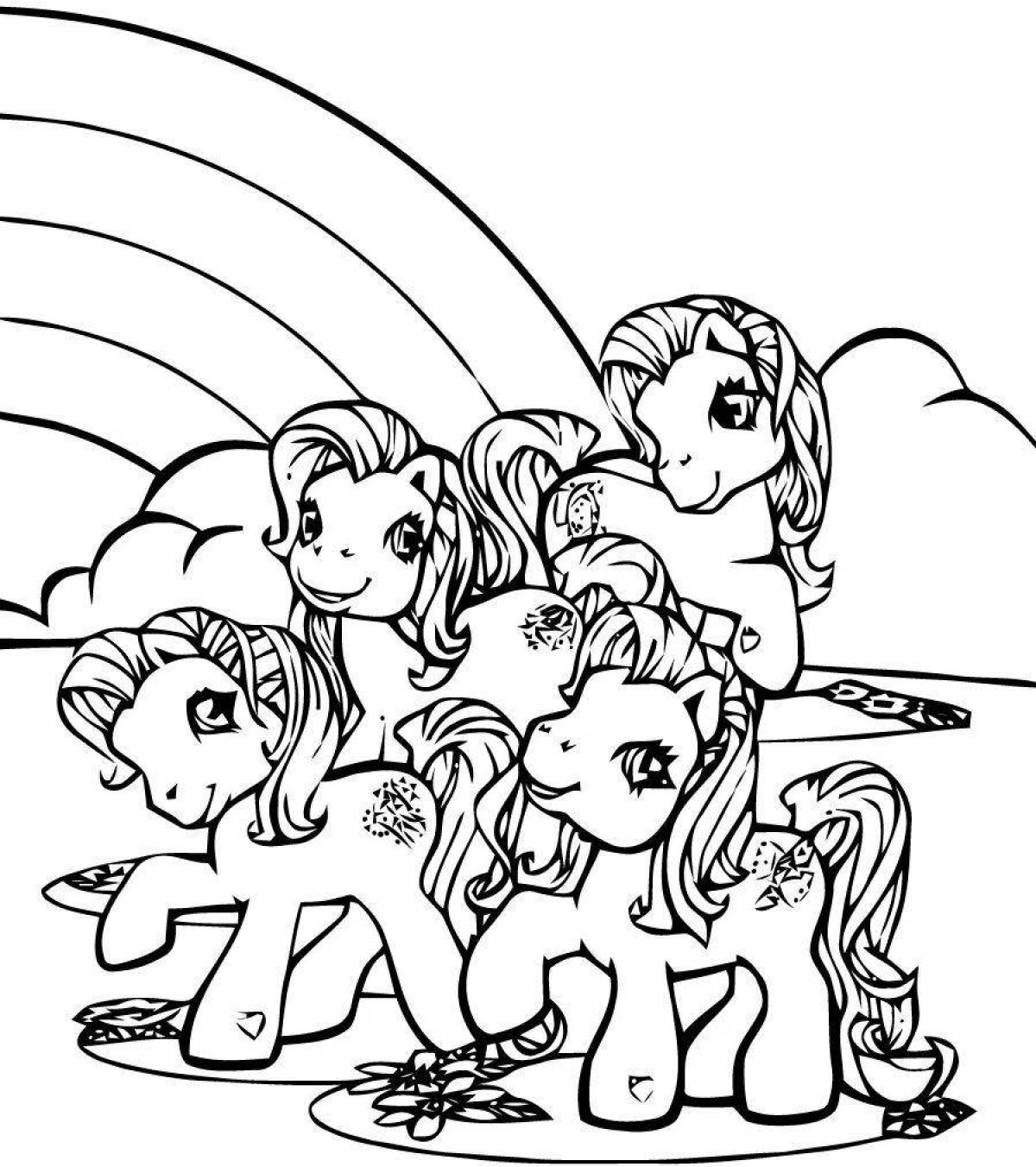Color-mania rainbow friends coloring page