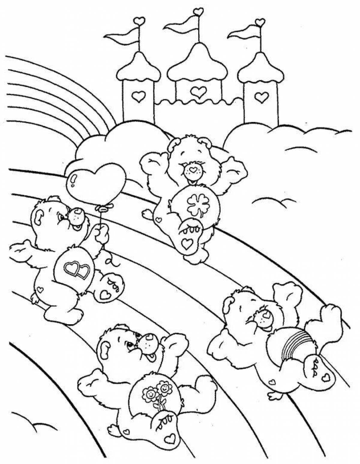 Color carnival rainbow friends coloring page