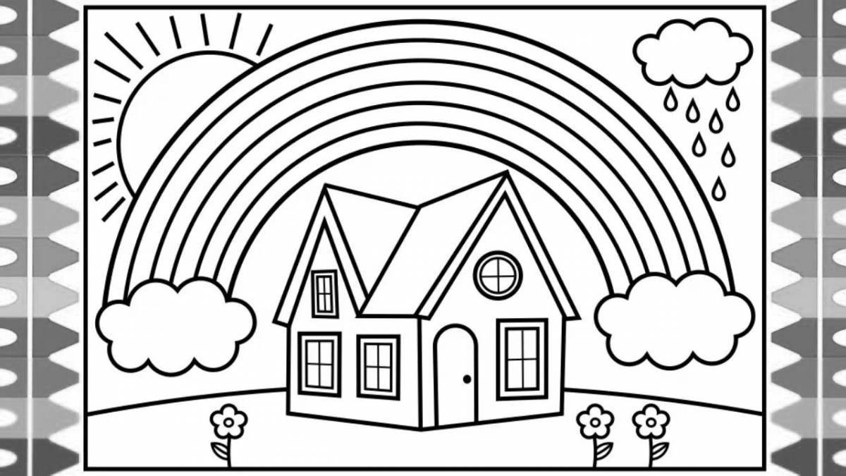 Rainbow friends coloring page #1