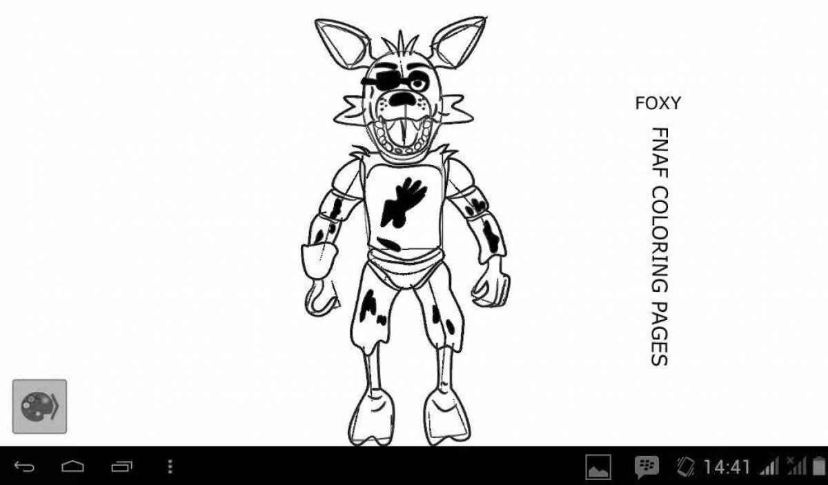 Adorable Foxy Boo Coloring Page