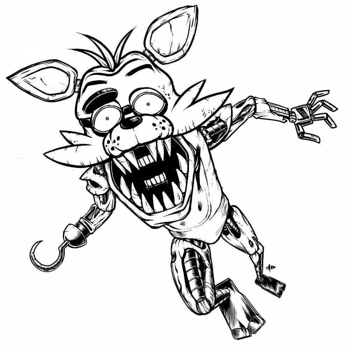 Foxy boo live coloring page