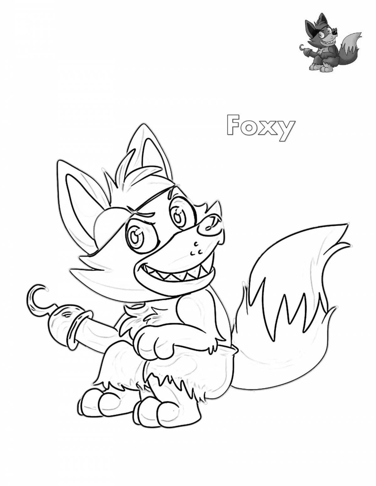 Fancy boo foxy coloring