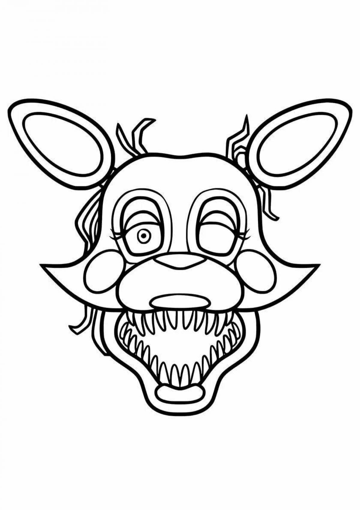 Naughty foxy boo coloring page