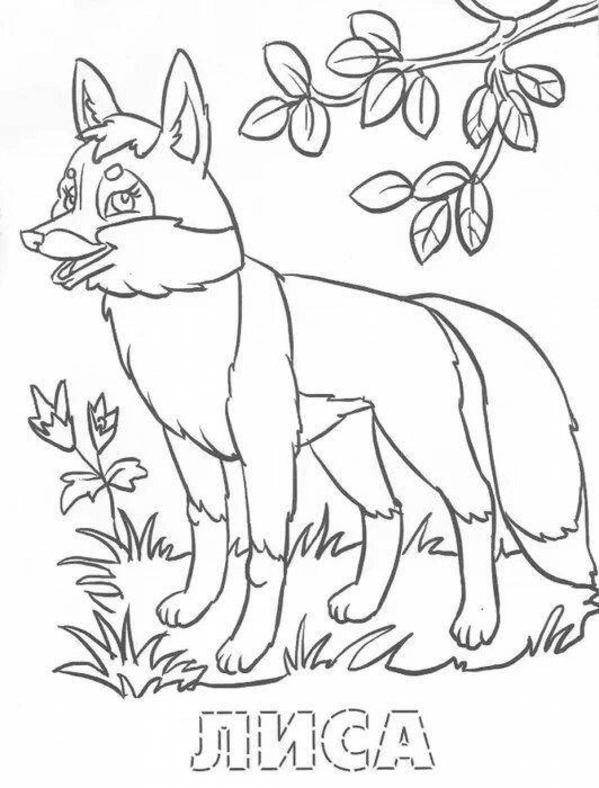 Funny forest animal coloring page