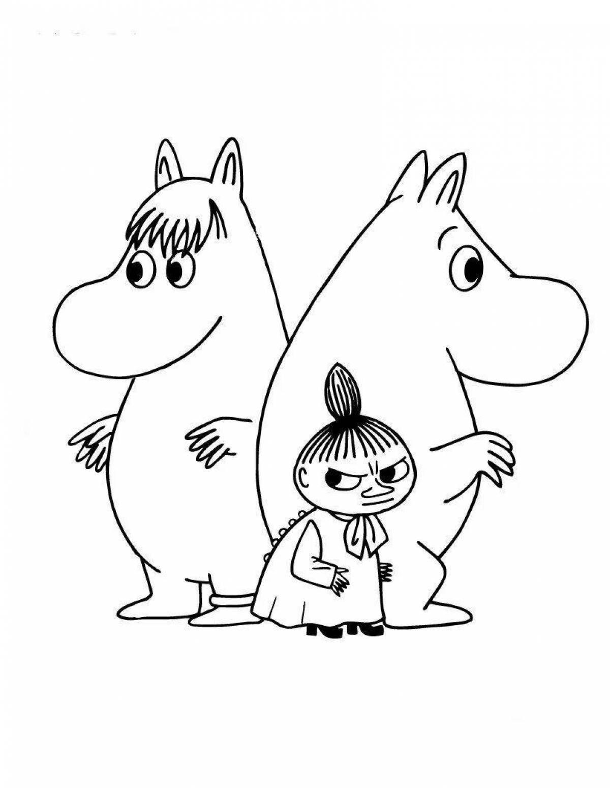 Exciting Moomin coloring book