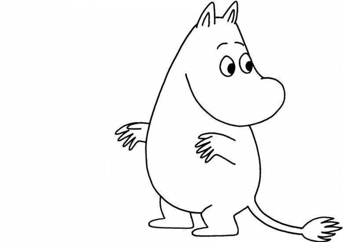 Adorable Moomin coloring pages