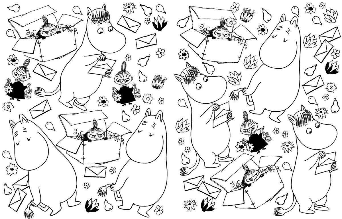 Cute Moomin coloring page