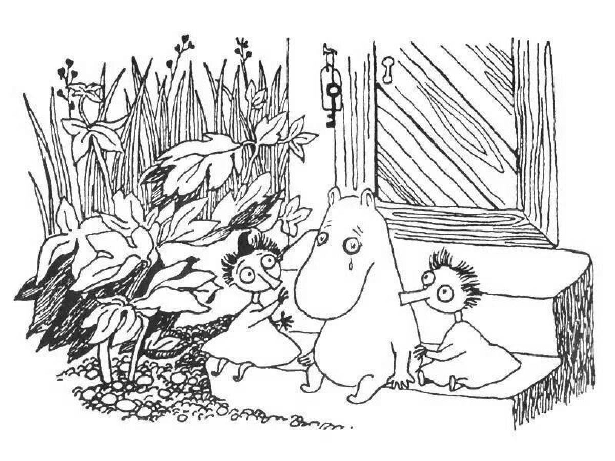 Amazing Moomin coloring page