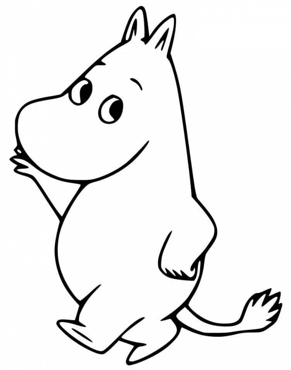 Coloring animated Moomins