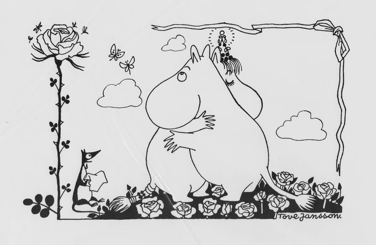 Color explosion Moomin coloring page