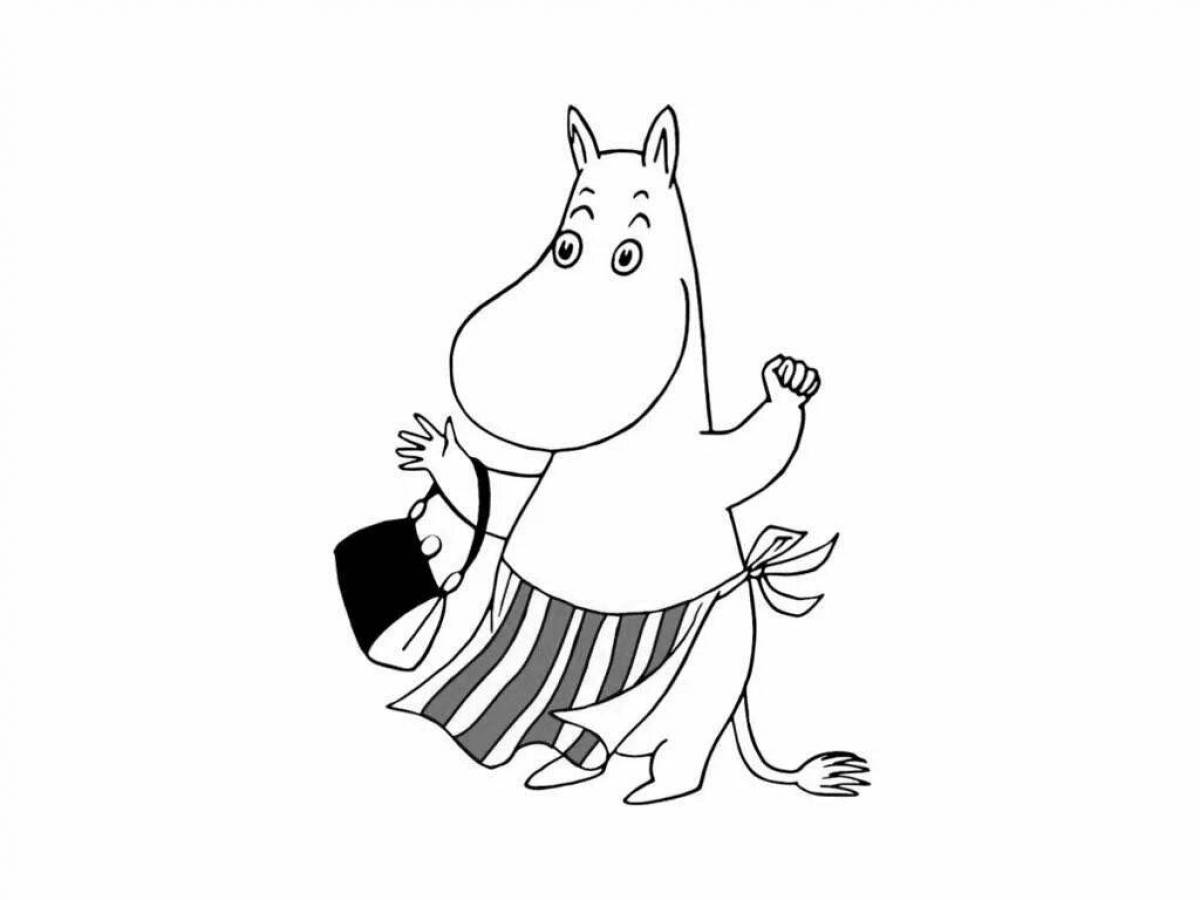 Coloring page Moomin filled with color