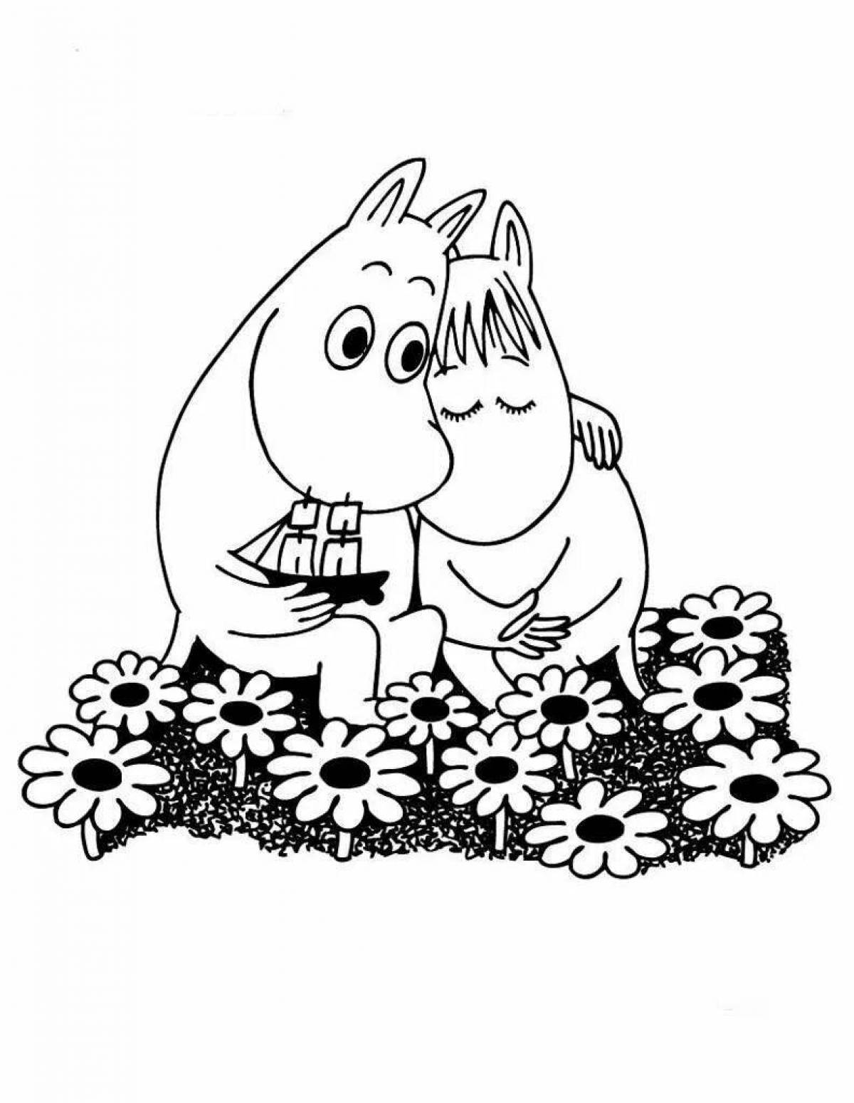 Furious Moomin coloring page