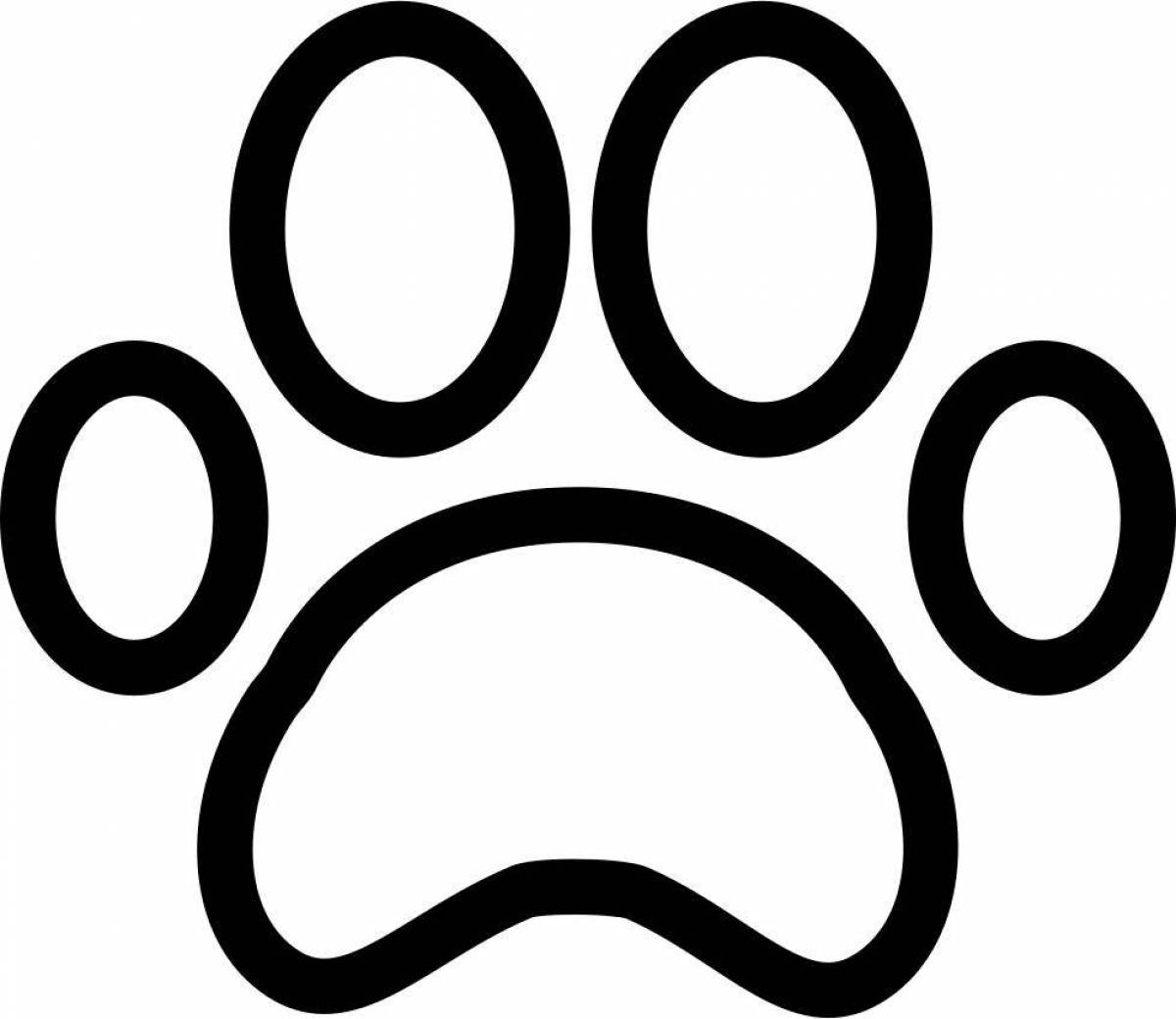 Coloring live cat paw