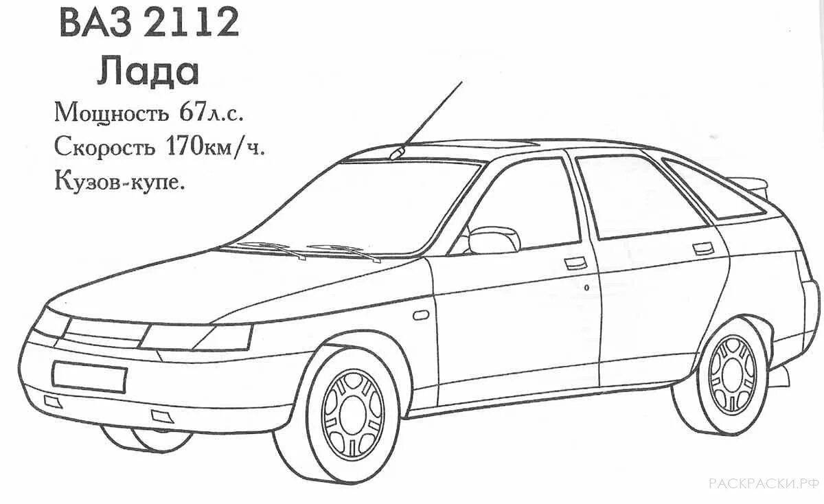 Playful prior car coloring page