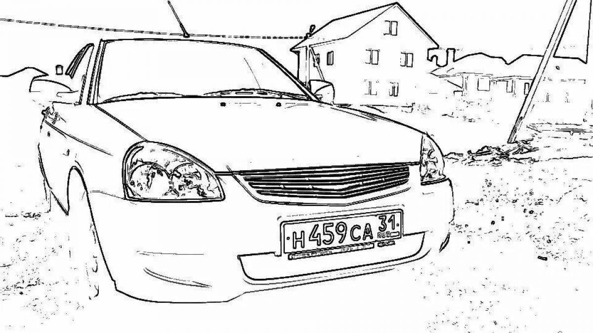 Radiant prior car coloring page