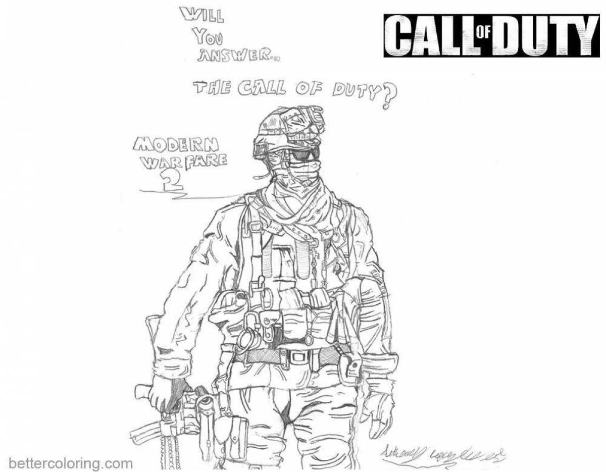 Раскраска Роуч из Call of Duty