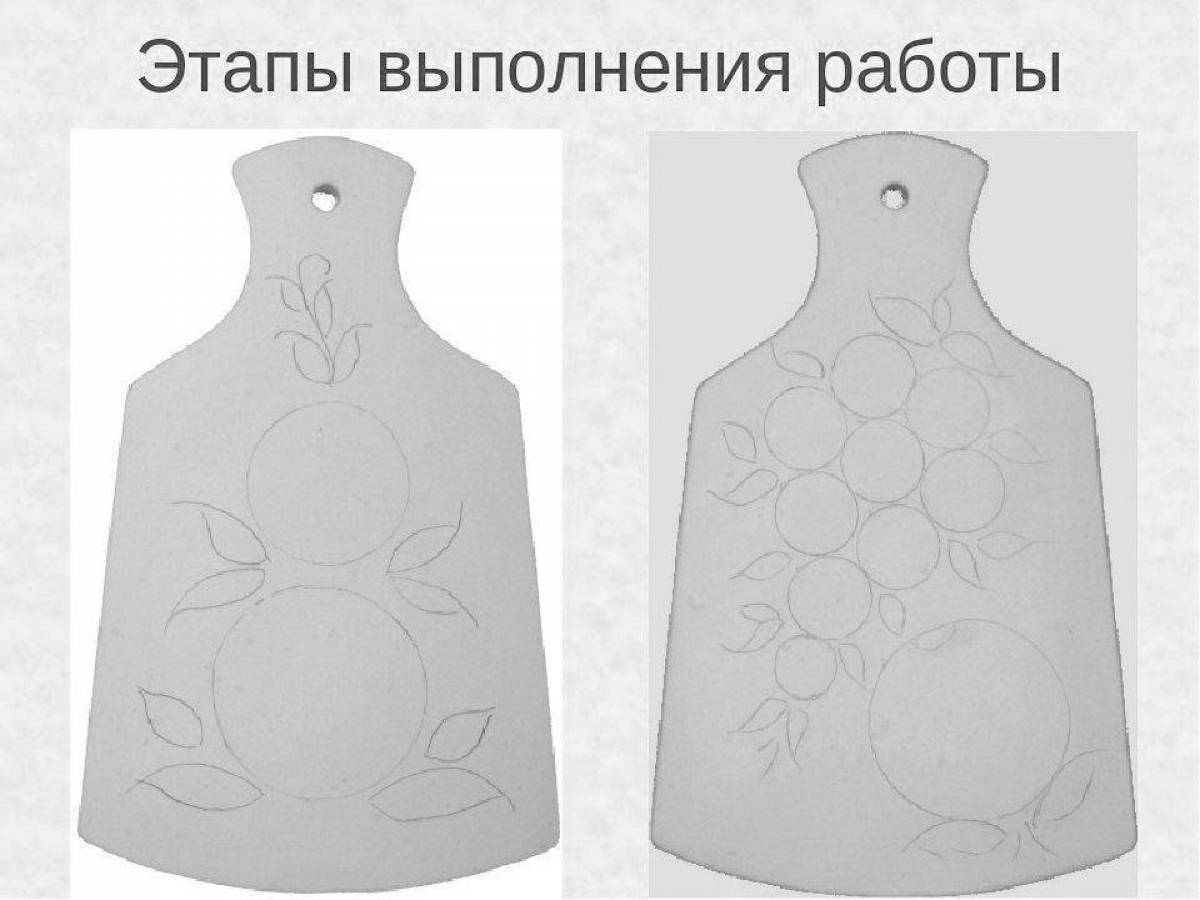 Картинки для разделочной доски распечатать Раскраски Доска городецкая роспись (39 шт.) - скачать или распечатать бесплатно 