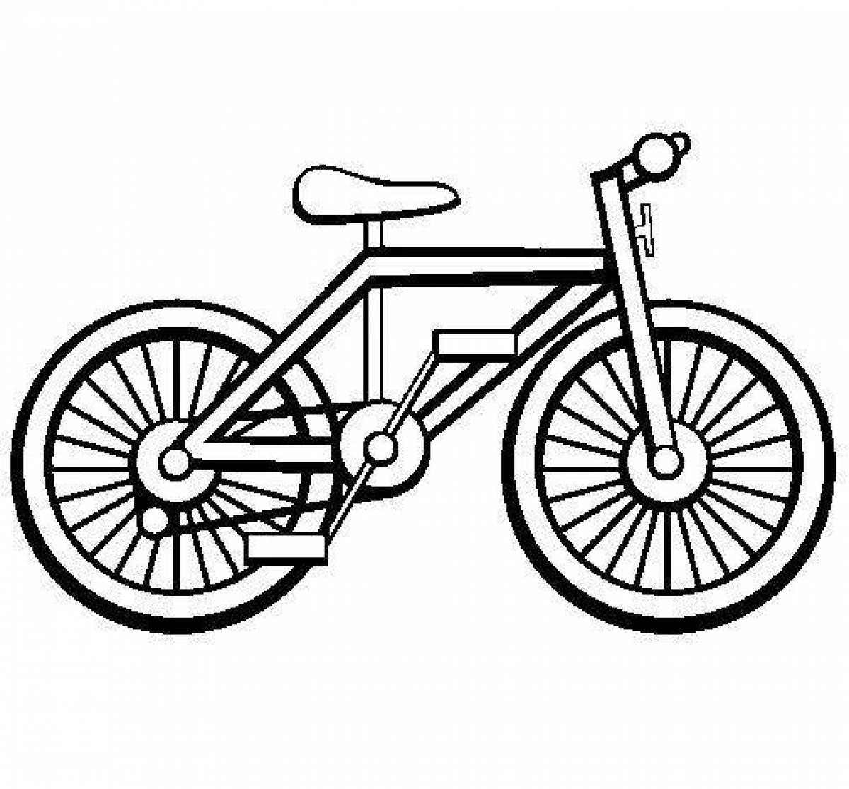 Велосипед картинка для детей раскраска