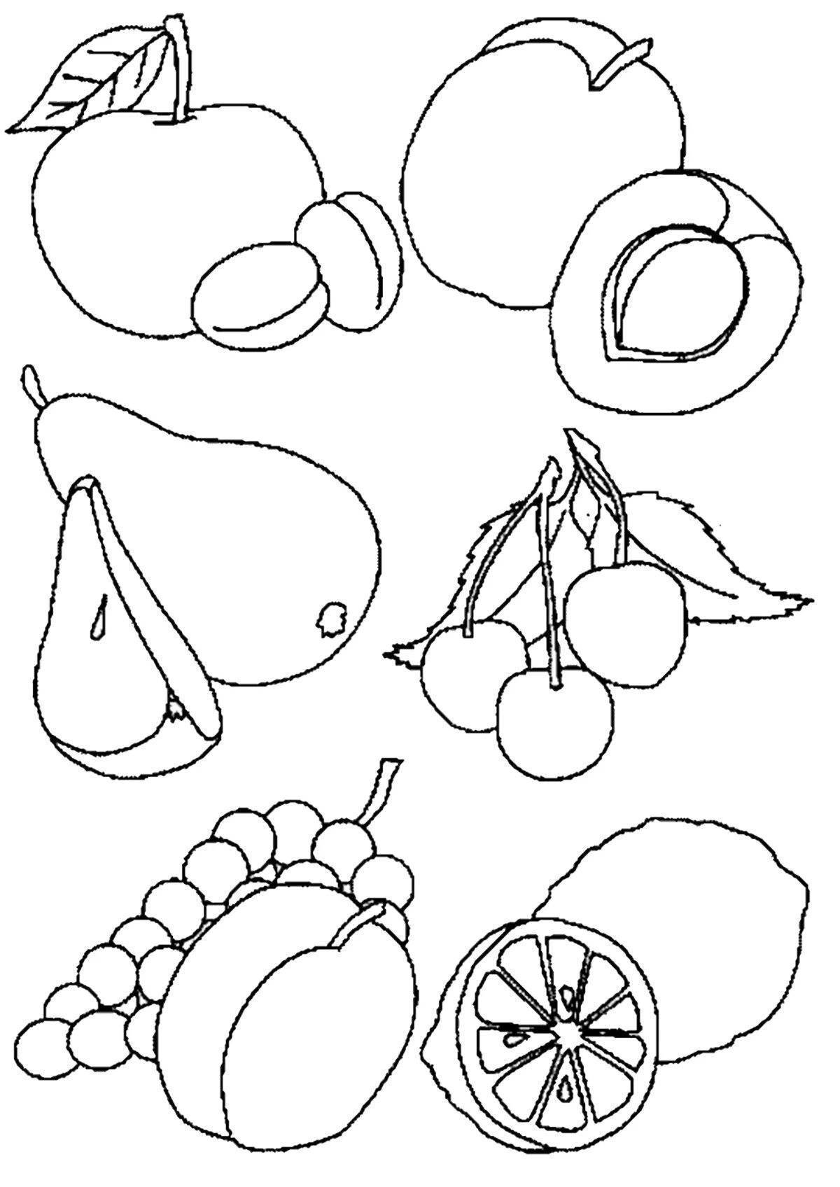 Рисунки фруктов и ягод