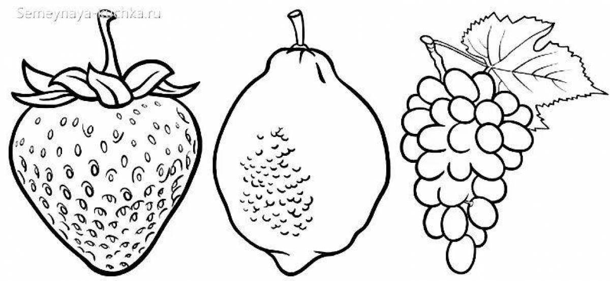 Фрукты И Овощи Картинки Для Детей Раскраски