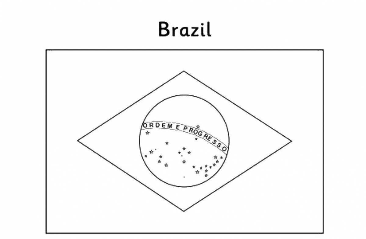 Бразильский флаг нарисовать