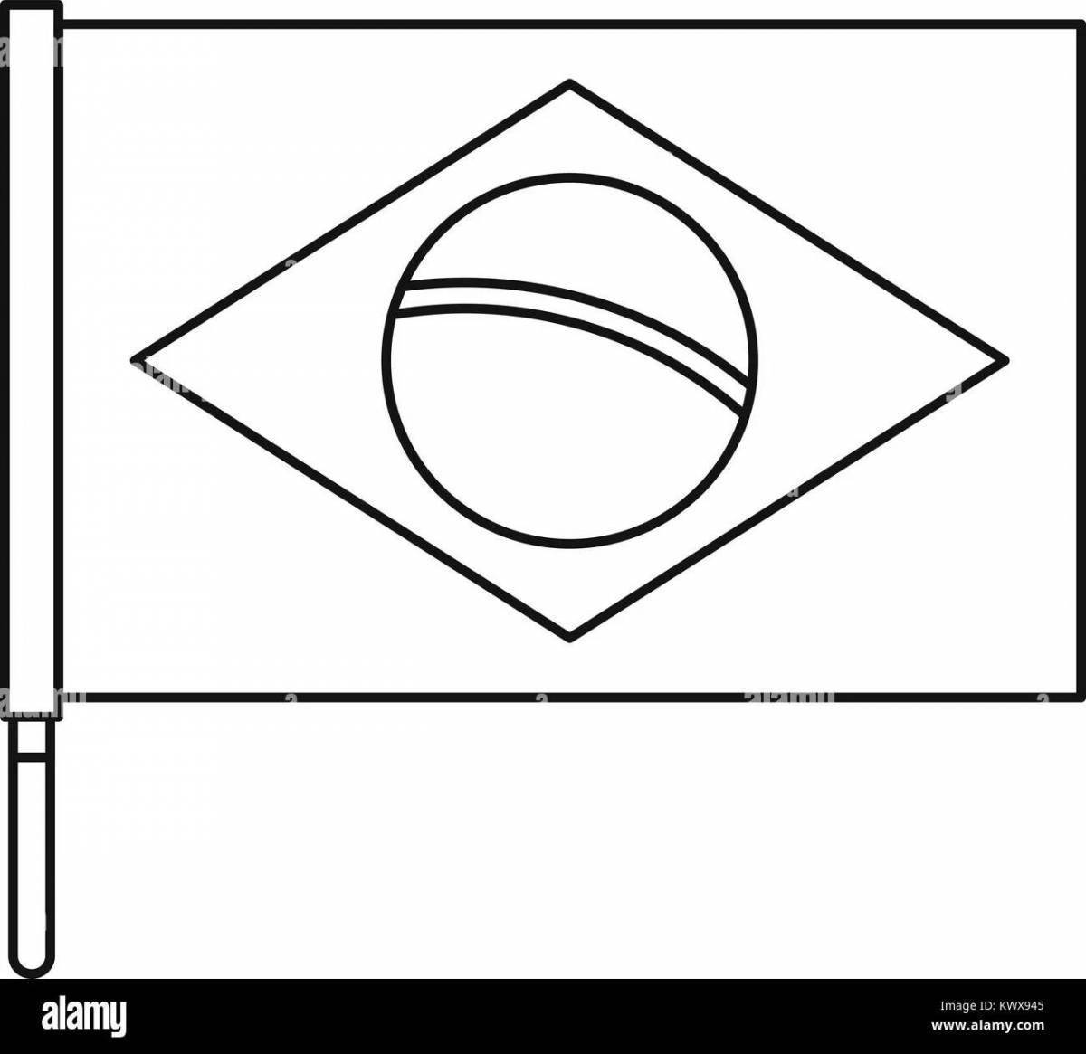 Флаг бразилии рисунок для срисовки
