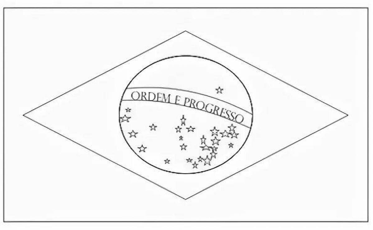 Как нарисовать флаг бразилии