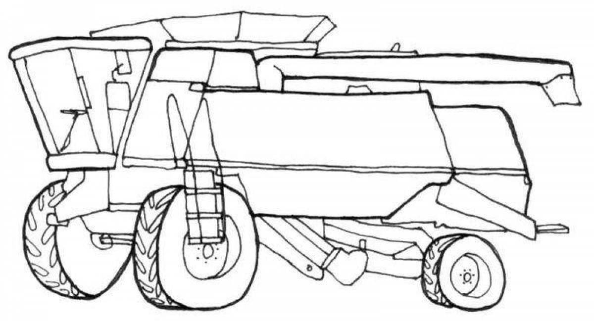 Как нарисовать комбайн ребенку