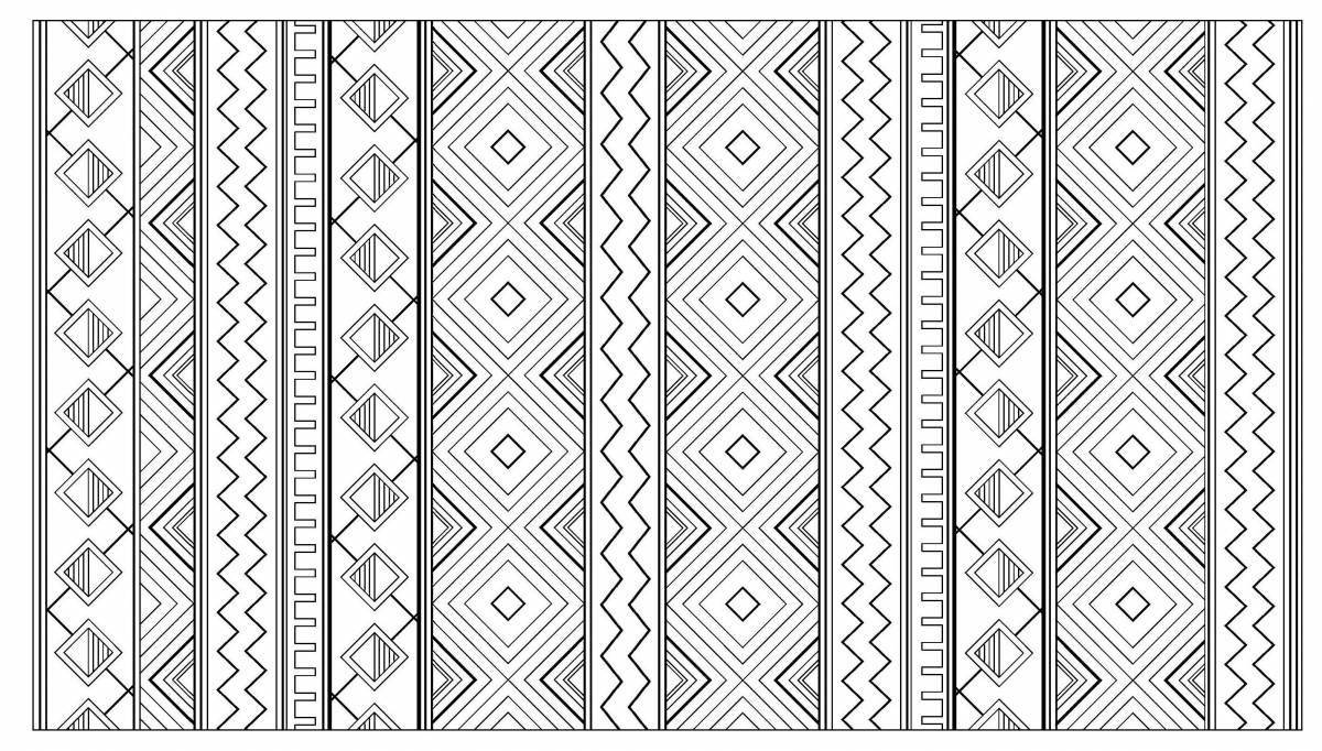 Раскраска привлекательный белорусский орнамент