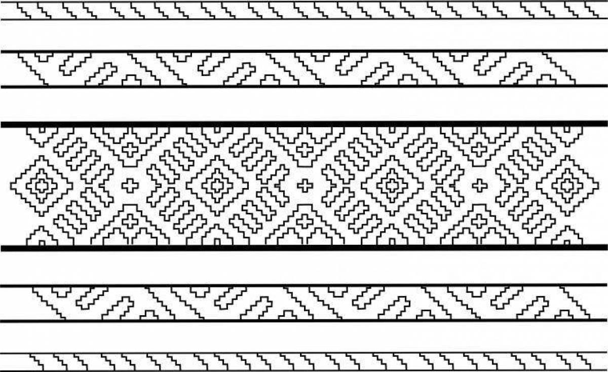 Раскраска невероятный белорусский орнамент