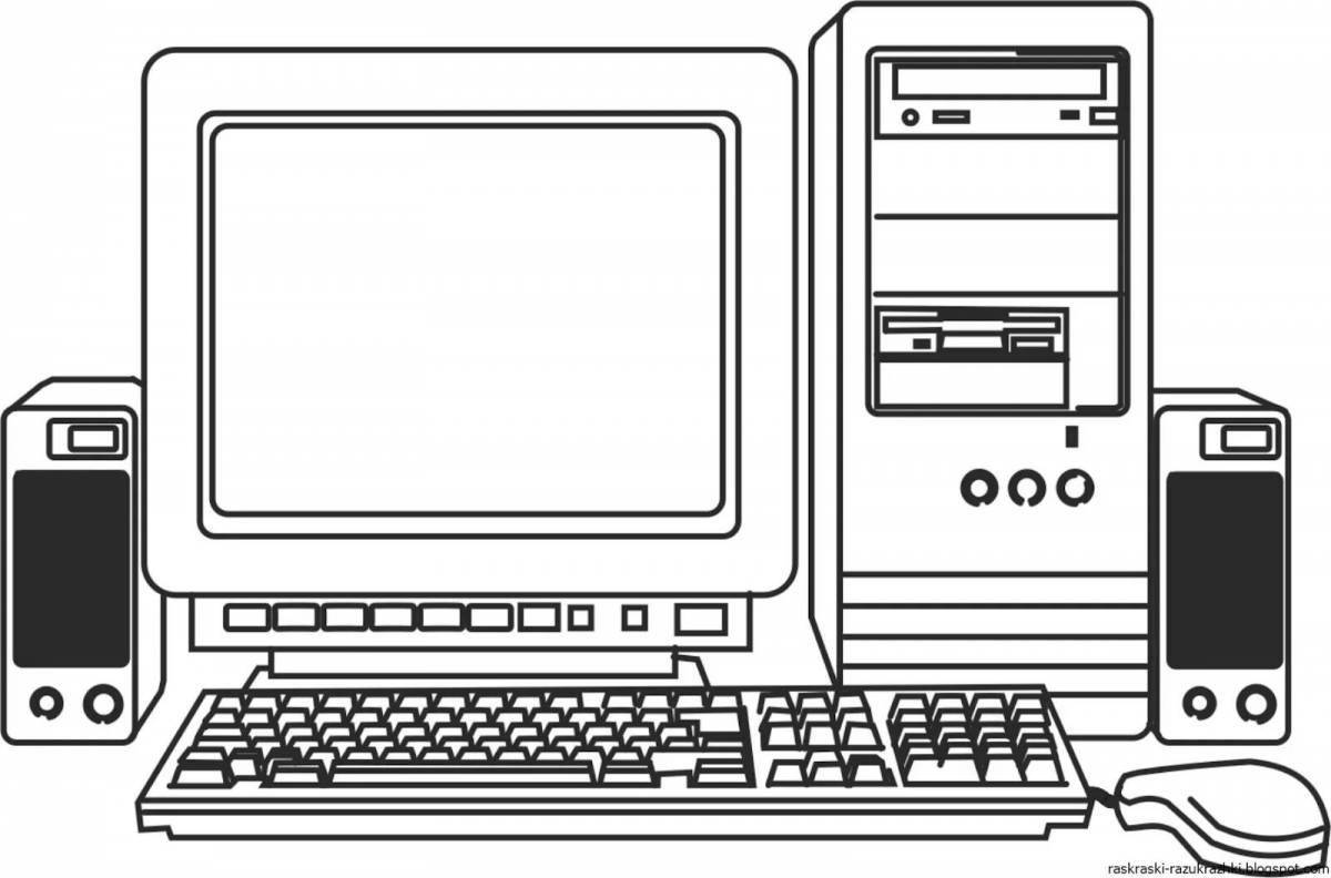 Рисунок компьютера для детей