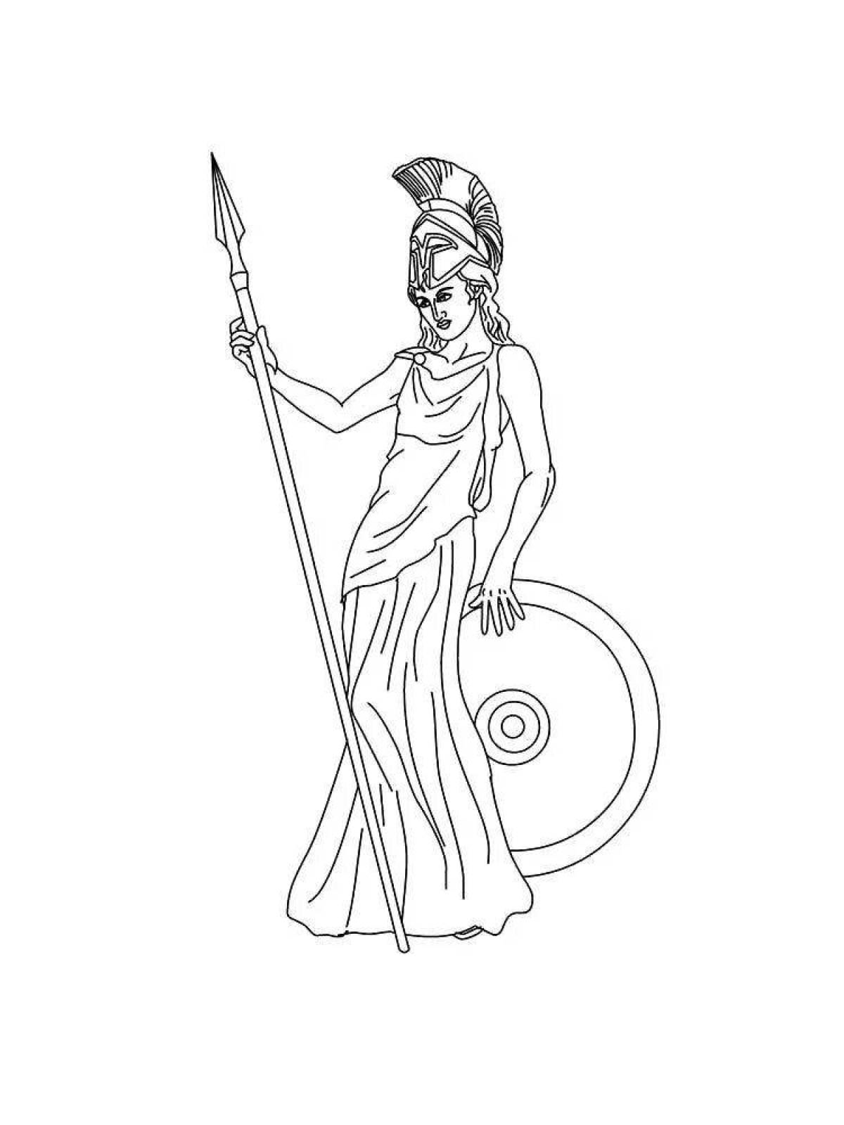 Grand coloring page ancient greece