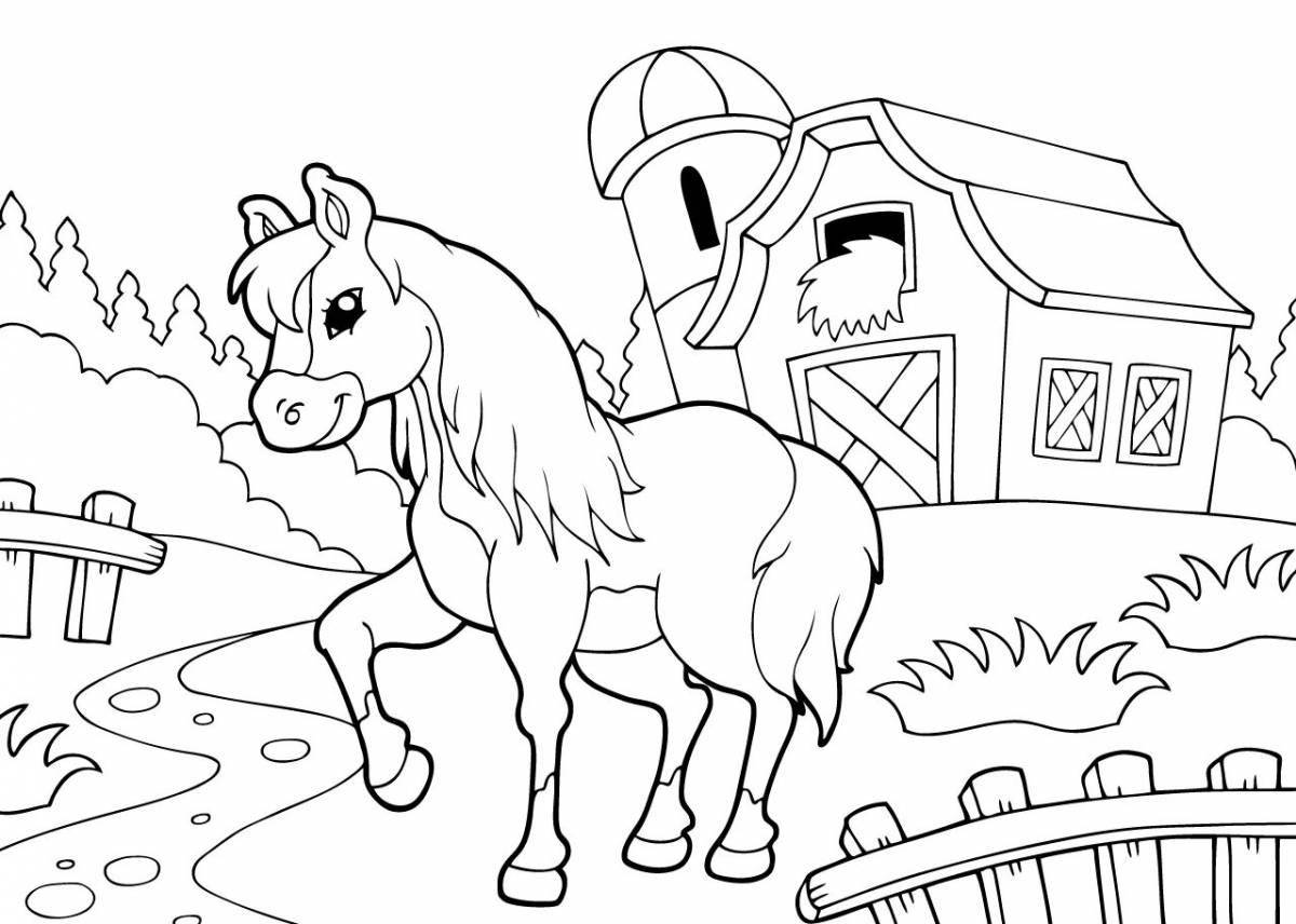 Sunny village coloring book for kids