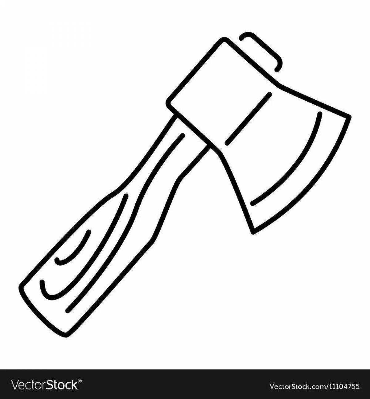 Living ax coloring page for kids